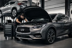 ميكانيكي محترف بالقرب من القوز يقدم خدمة إنفينيتي QX30 دبي