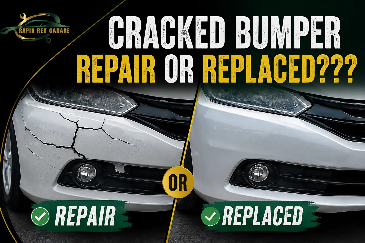 Cracked Bumper Repaired or Replaced