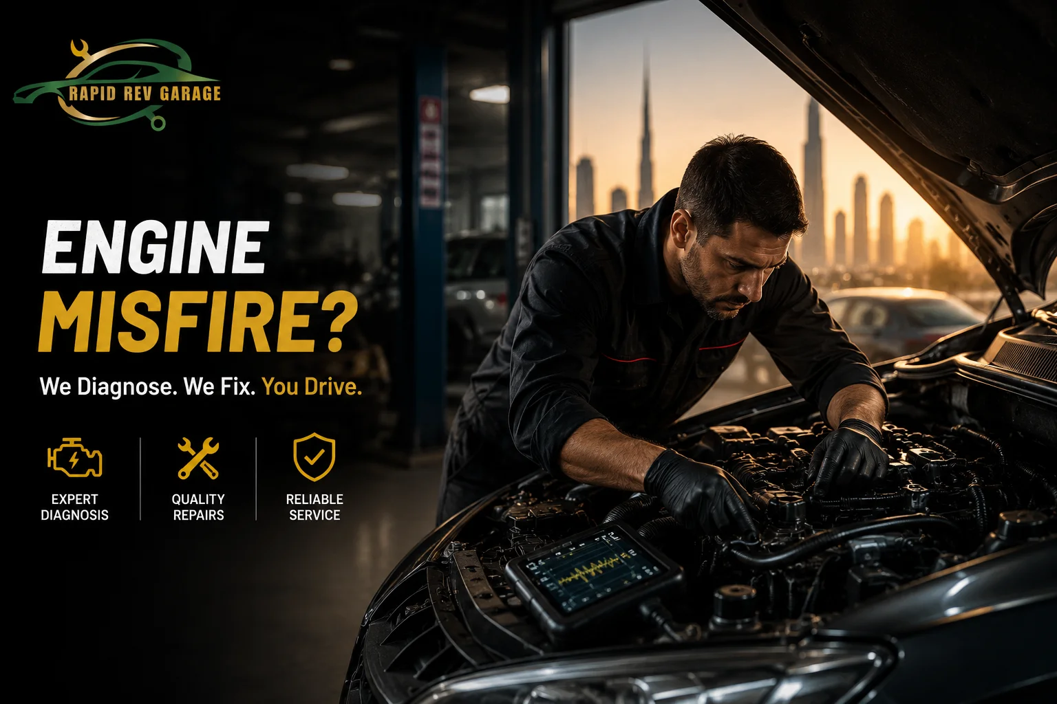 Fast Engine Misfire Service in Dubai