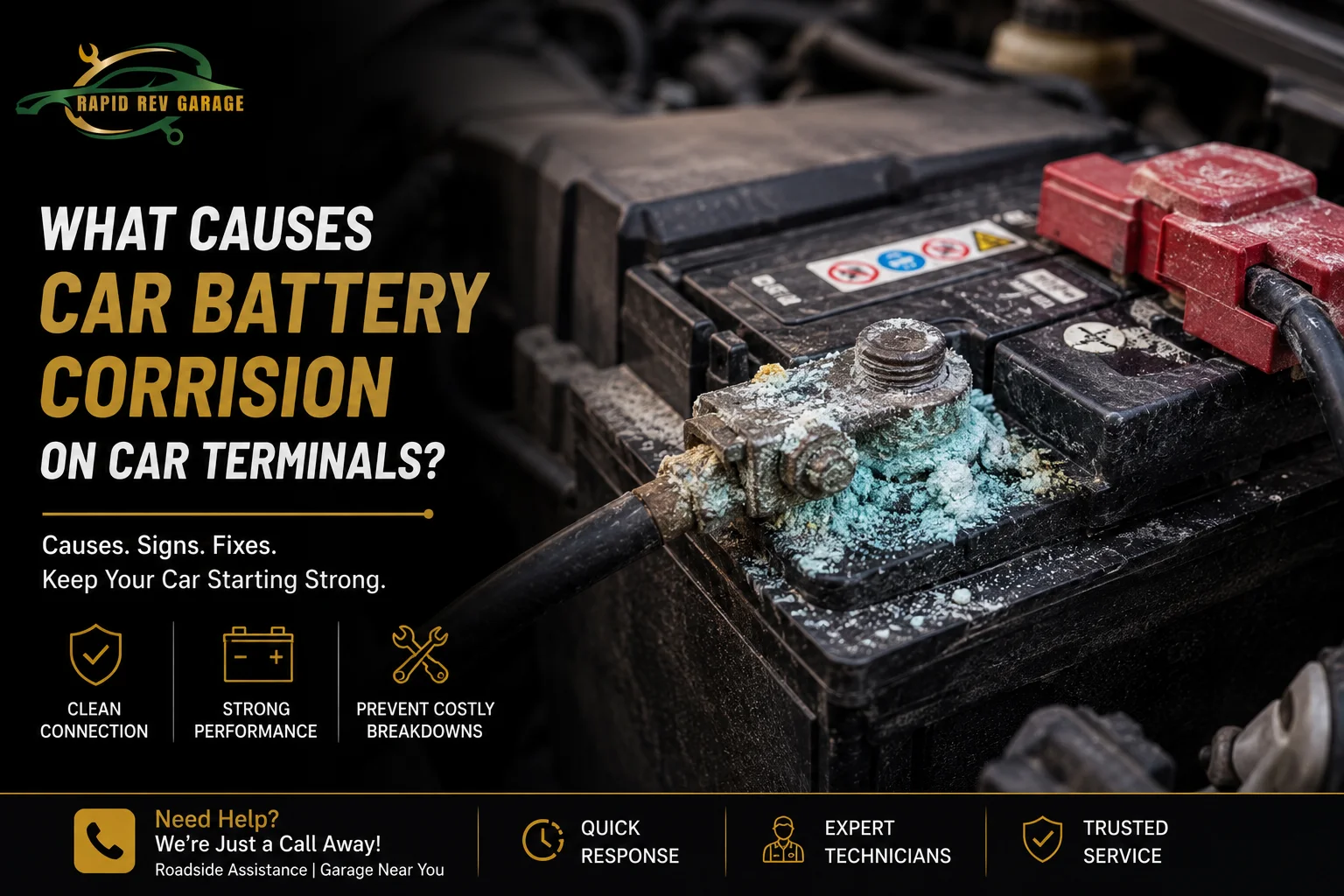 Car Battery Corrosion Causes on Car Terminals