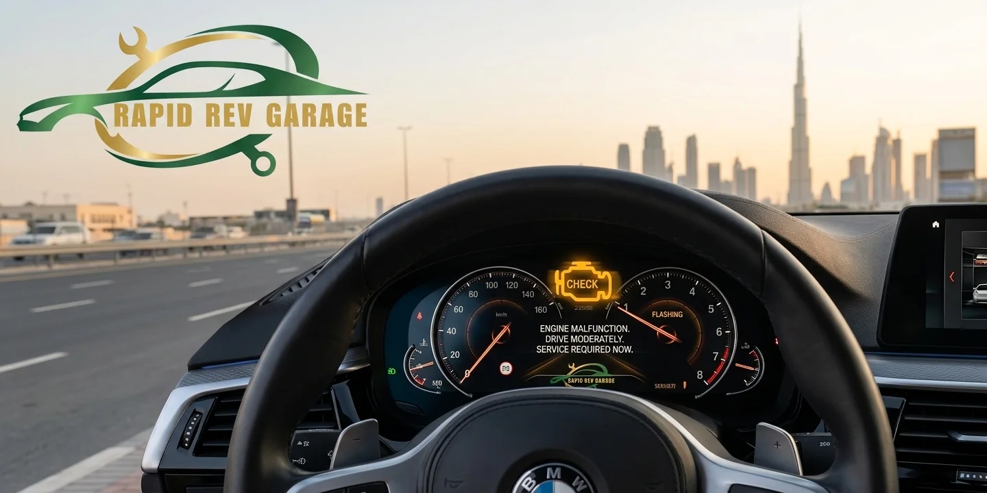 BMW Engine Warning Light Flashing: Fast Service in Dubai