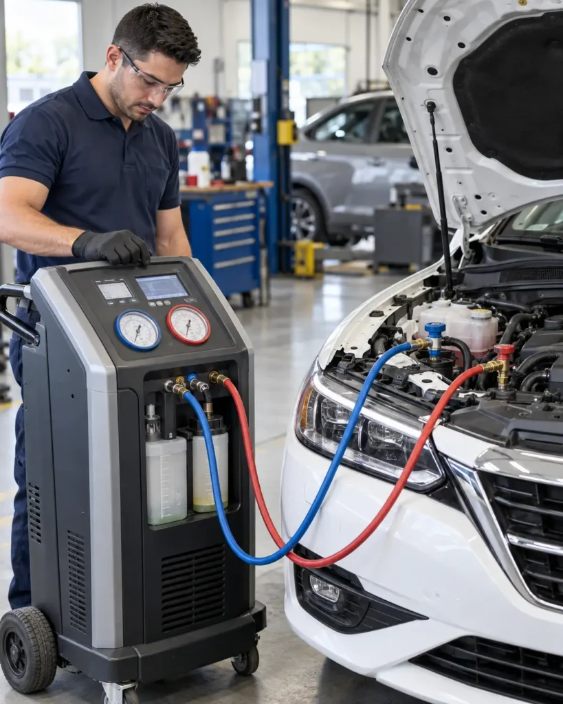 Car AC Gas Refilling