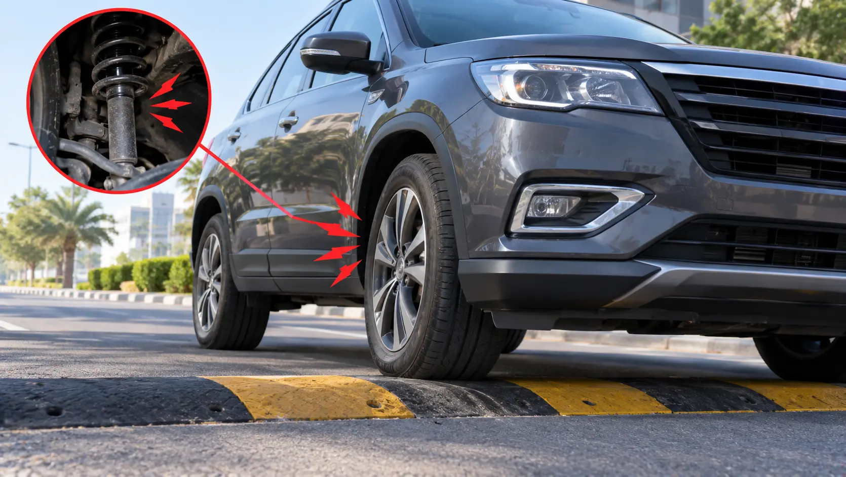 Car Suspension Squeak Over Speed Bumps