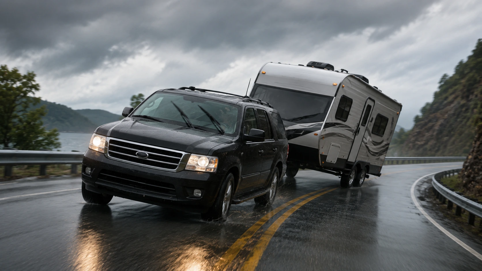 Vehicle Loses Stability While Towing
