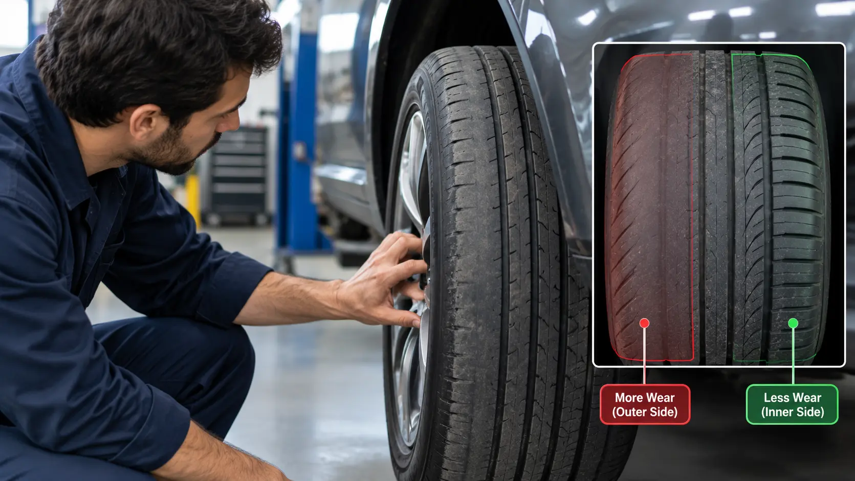 Tyre Wearing Unevenly