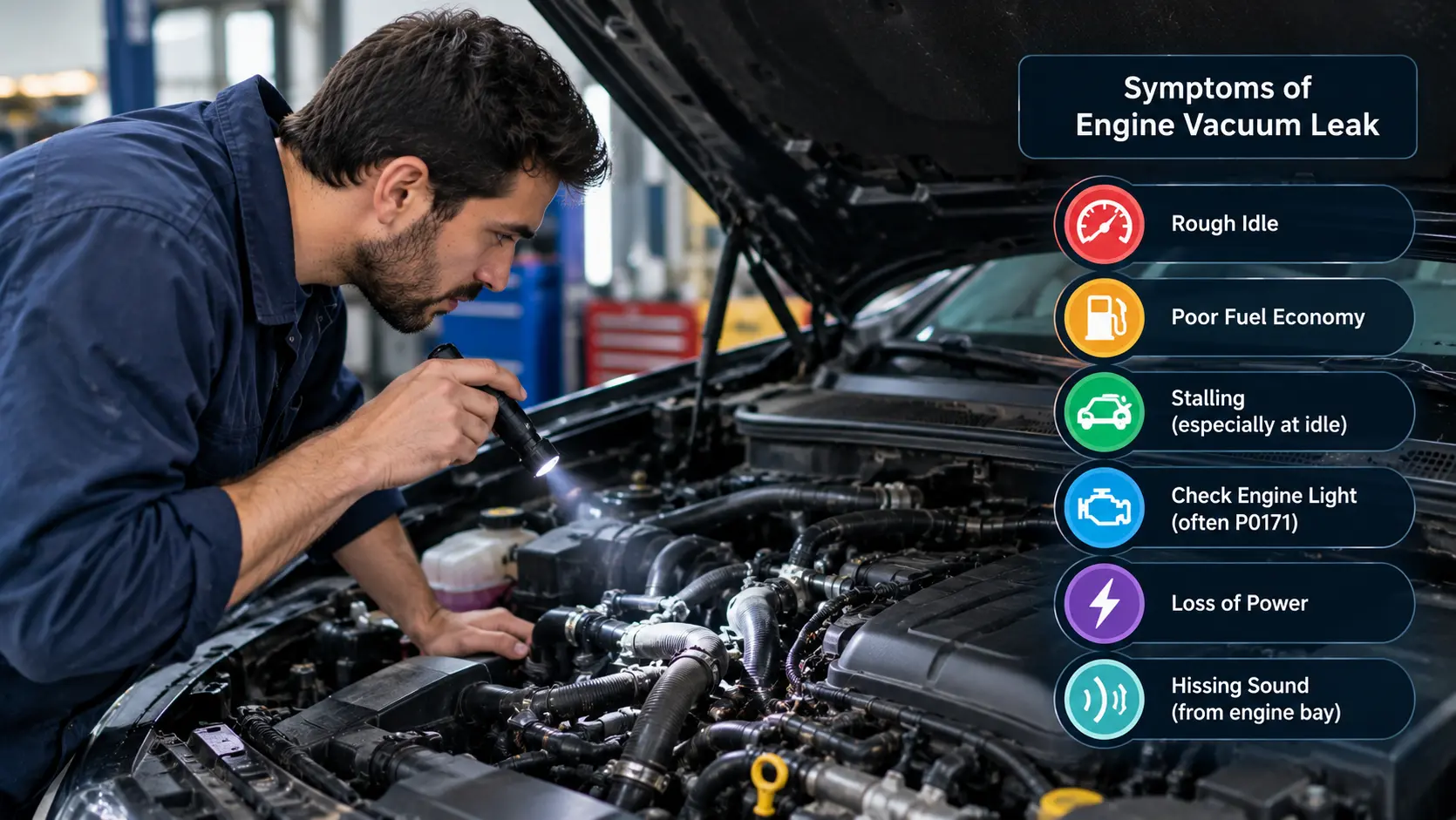 Symptoms of Engine Vacuum Leak