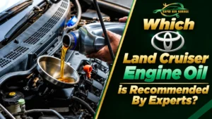 A mechanic pours Land Cruiser Engine Oil into a Toyota Land Cruiser engine, highlighting expert-recommended oil choices.